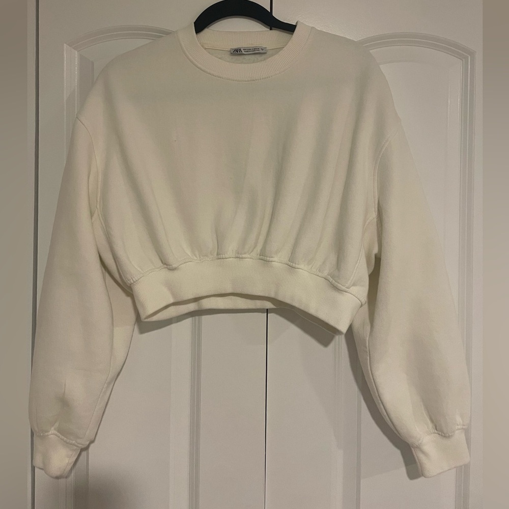 Zara crop sweatshirt